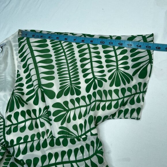 Baltic Born Austin Kimono Dress Midi Fit Flare Retro Green Print Large - Picture 10 of 15